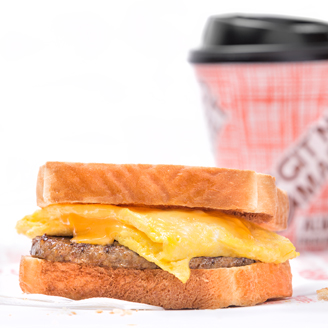 Sausage, Egg, & Cheese on Texas Toast